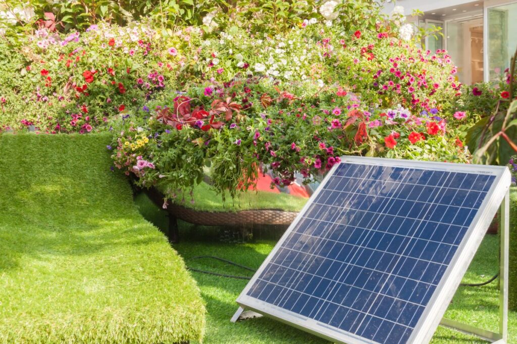 solar panel garden